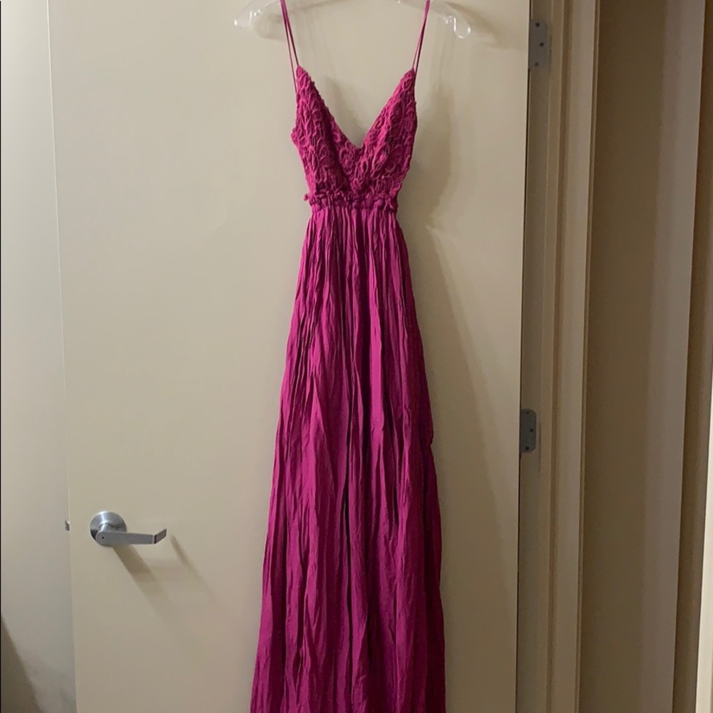 Maroon backless dress